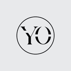 Initial Letter Y O Logo Design Outstanding Creative Modern Symbol Sign