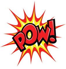 classic cartoon comic pow explosion blast