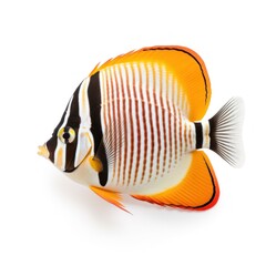 Butterfly fish isolated. Illustration AI Generative.
