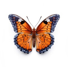 Fototapeta premium Tropical butterfly isolated. Illustration AI Generative.