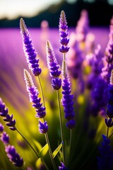 lavender flowers in the garden, Generative AI