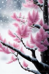 pink cherry blossom,Generative AI
