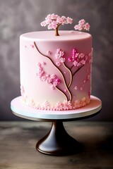 cake with cherry, Generative AI