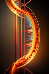  dna_genome_sequence _neon sign, Generative AI