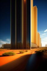 modern city skyline, Generative AI