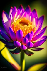 mystical_purple_ lotus ,Generative AI