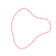 Organic blob line. Decorative pink lines