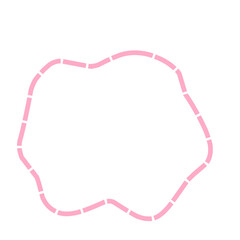 Organic blob line. Decorative pink lines