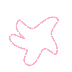 Organic blob line. Decorative pink lines