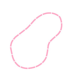 Organic blob line. Decorative pink lines