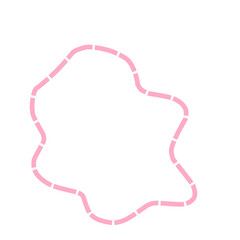 Organic blob line. Decorative pink lines