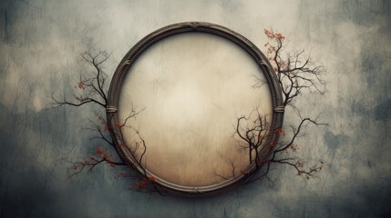 picture frame with a soft background. Leave room for design. Generative AI
