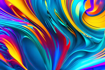 abstract background with vibrant colors and energetic shapes, evoking a sense of movement and excitement