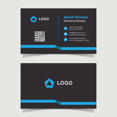 Simple black business card design