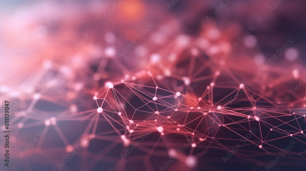 Poster A complex interconnected network of lines and nodes. Generative ai