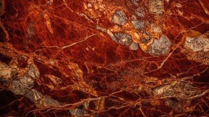 Red marble texture background, marble tiles, Italian stone texture, for digital wall and floor tiles. Created with Generative AI technology.