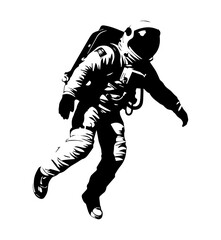 Astronaut isolated on white	
