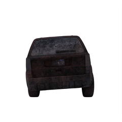 car burned out rusty