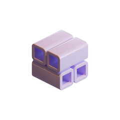 Cube 3D Render Design Element 05 F