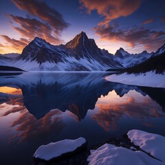 Mesmerizing Sunrise Over Majestic Mountains: A Captivating Display of Nature's Splendor