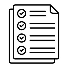 Requirements Outline Icon - obrazy, fototapety, plakaty