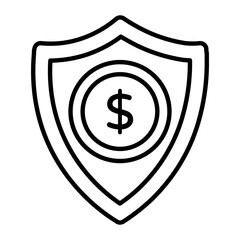 Safe Money Outline Icon
