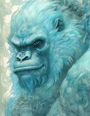 Icy Blue Silverback Gorilla