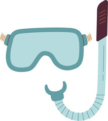 Masks for swimming vector illustration. Snorkeling diver equipment. Underwater glasses icon