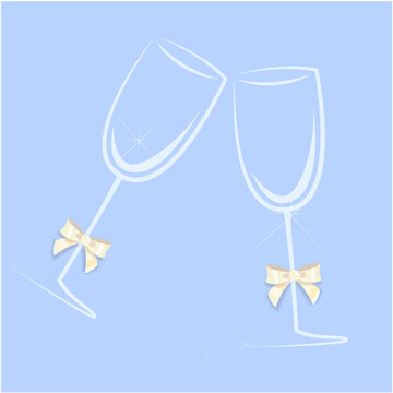 ilustracion vectorial de copas minimalista