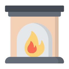 fireplace Flat Icon