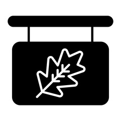 Autumn Board Glyph Icon
