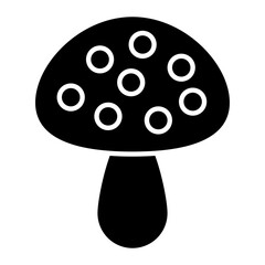 Mushroom Glyph Icon