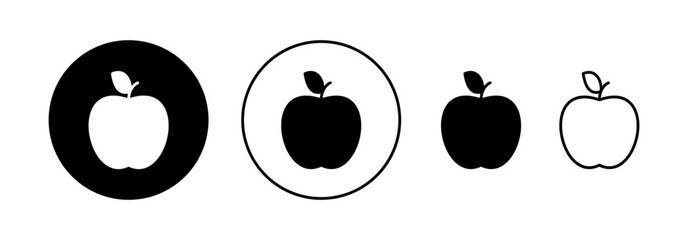 Apple icon vector for web and mobile app. Apple sign and symbols for web design.