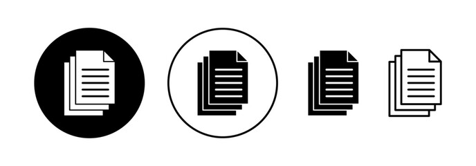 Document icon vector for web and mobile app. Paper sign and symbol. File Icon