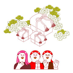 玉手箱と女性