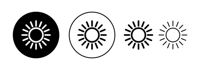 Sun icon vector for web and mobile app. Brightness sign and symbol.