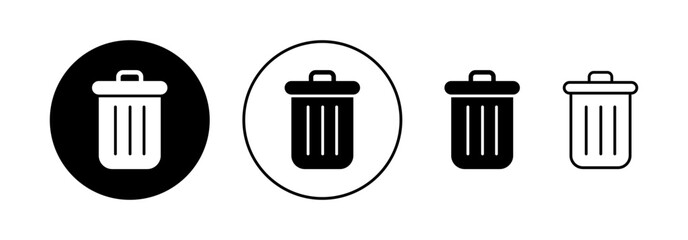 Trash icon vector for web and mobile app. trash can icon. delete sign and symbol.