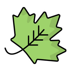 Leaf Line Color Icon