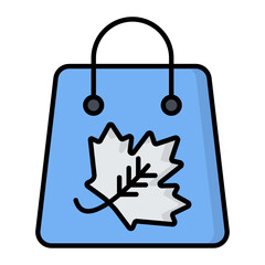 Shopping Bag Line Color Icon