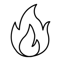 Obraz premium Fire Thin Line Icon