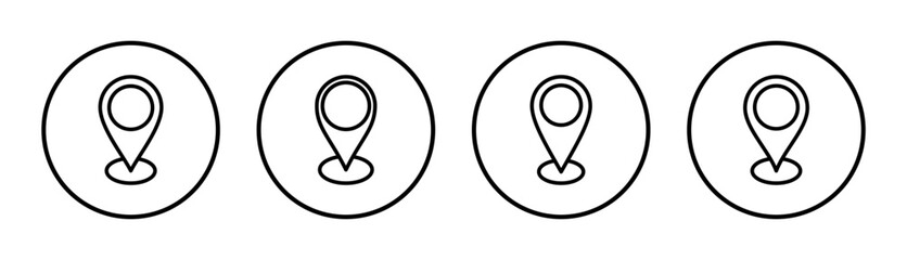 Address icon set illustration. home location sign and symbol. pinpoint