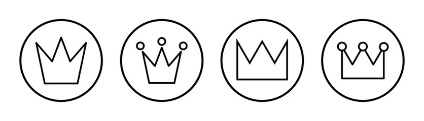 Crown icon set illustration. crown sign and symbol