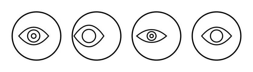 Eye icon set illustration. Eye sign and symbol. Look and Vision icon.