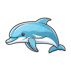 Cheerful Porpoise: Lively 2D Illustration Brimming with Cuteness