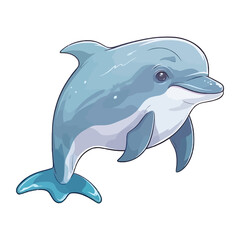 Cheerful Porpoise: Lively 2D Illustration Brimming with Cuteness