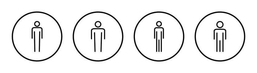 Man icon set illustration. male sign and symbol. human symbol
