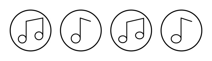 Music icon set illustration. note music sign and symbol