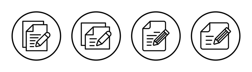 Note icon set illustration. notepad sign and symbol