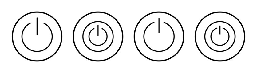 Power icon set illustration. Power Switch sign and symbol. Electric power