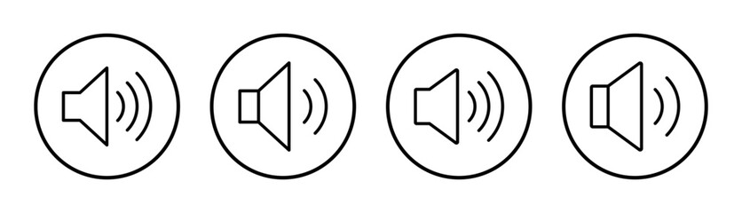 Speaker icon set illustration. volume sign and symbol. loudspeaker icon. sound symbol